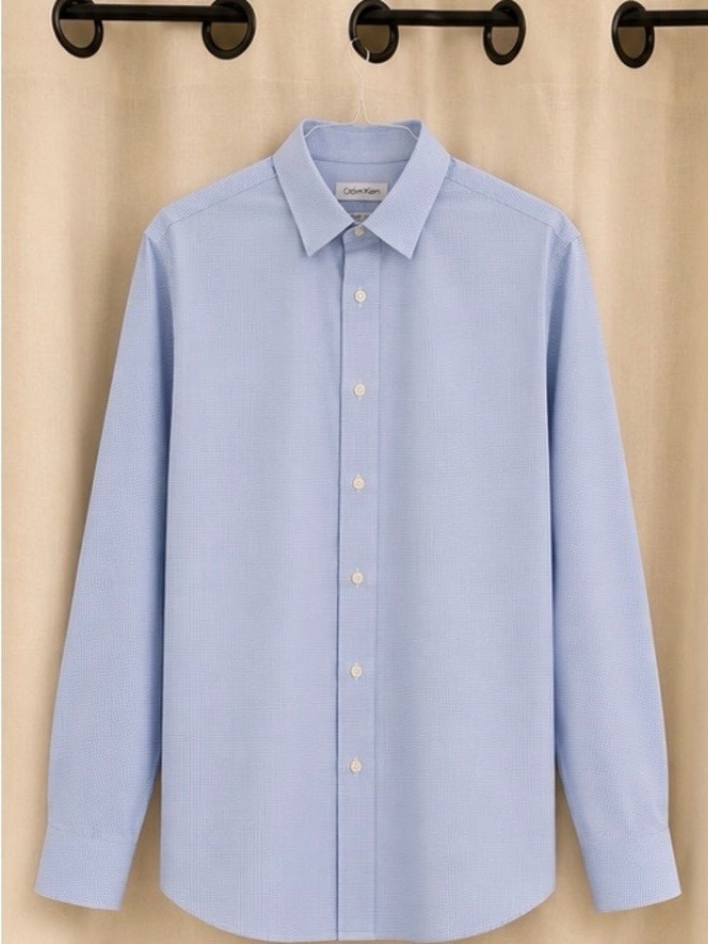 Calvin Klein Slim Tall Non-Iron Dress Shirt – Blue Check – 18 / 38-39
